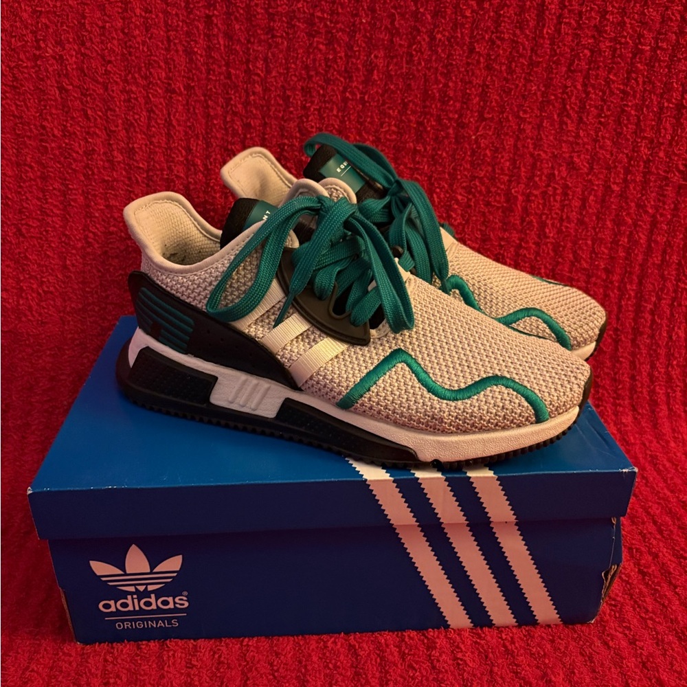 Adidas Kids Shoes - White and Green